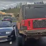 Jeep Wrangler Tries, Fails to Block In Badly Parked Nissan 300ZX