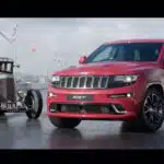 Watch This Jeep Grand Cherokee SRT Drag Race a Hemi-Powered Hot Rod